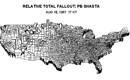 Plumbbob Shasta nuclear fallout map