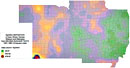st Site, 1951-1962 (color gradient map.)