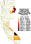 Nuclear fallout in California, Oregon and Washington states from the Tumbler-Snapper series, April1-June5, 1962.