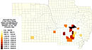 Nuclear fallout in the Midwest from the Ranger test series, detonated in 1951.
