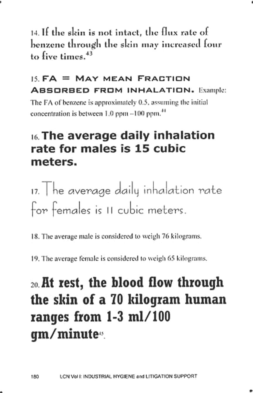 Exposure page from the book, Legis Concise Notes.