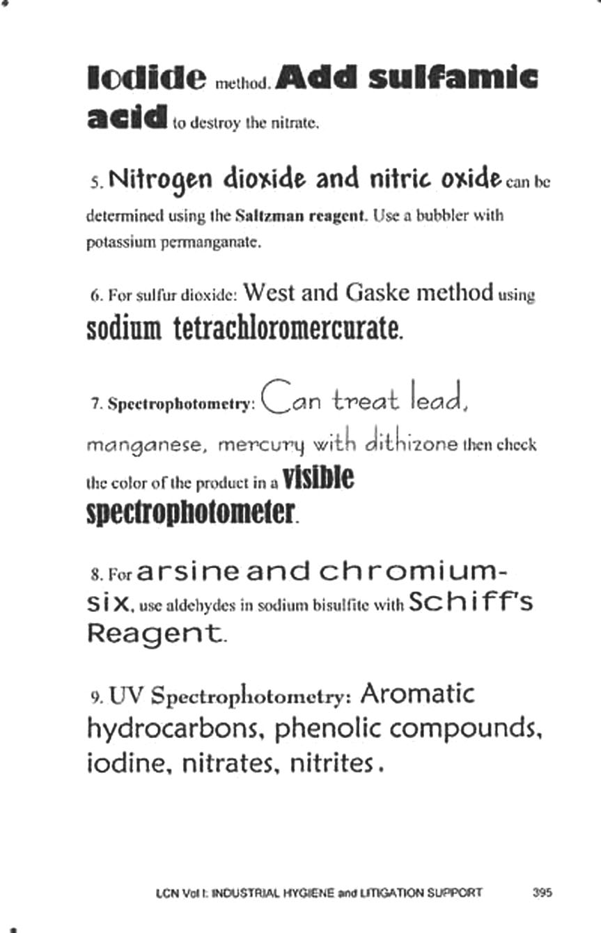 sampling, analysis